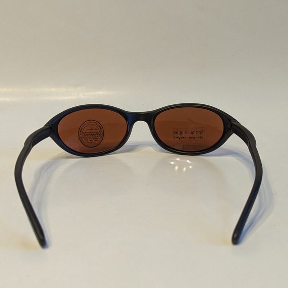 NWT True Vintage 90's Plastic Oval Style Sporty Sunglasses (M.Black) - Picture 3 of 4